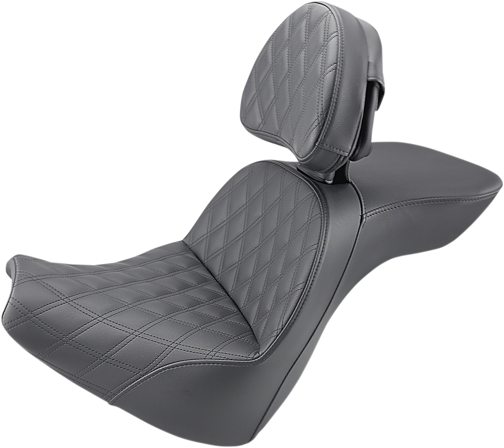 SADDLEMEN Explorer Seat - LS - Includes Backrest - FXBR/S '18-'20 818-31-030LS — image 1