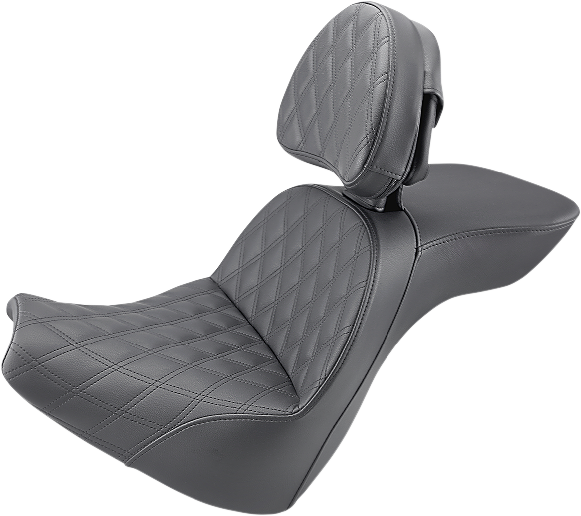 SADDLEMEN Explorer Seat - LS - Includes Backrest - FXBR/S '18-'20 818-31-030LS — image 1