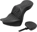 SADDLEMEN Roadsofa™ Seat - with Backrest - Lattice Stitch - FXBR/S '18-'20 818-31-182BR — image 1