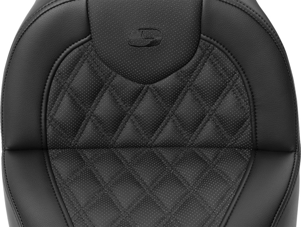 SADDLEMEN Roadsofa™ Seat - with Backrest - Lattice Stitch - FXBR/S '18-'20 818-31-182BR — image 3