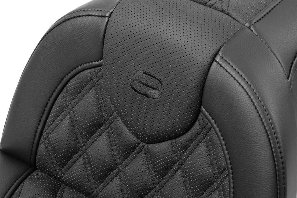 SADDLEMEN Roadsofa™ Seat - with Backrest - Lattice Stitch - FXBR/S '18-'20 818-31-182BR — image 5