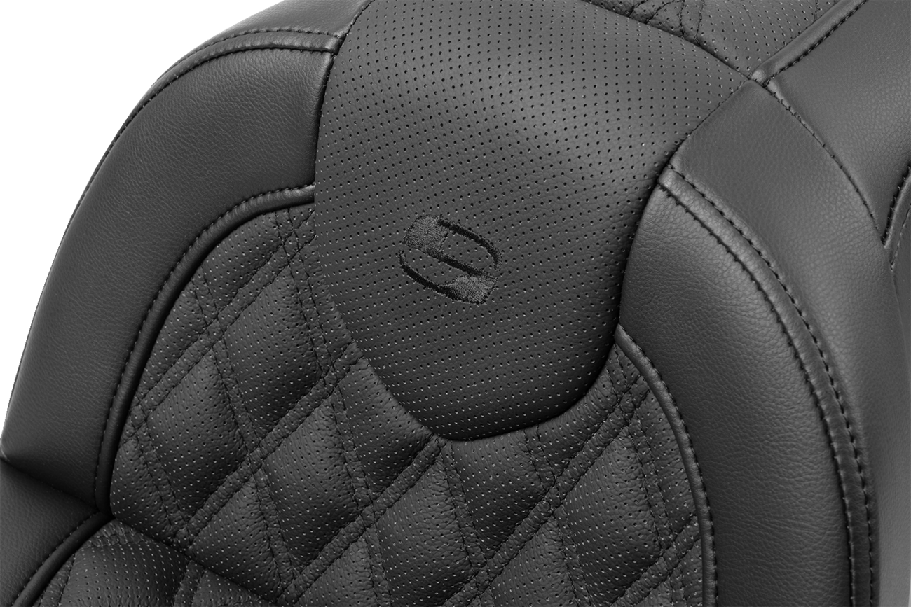 SADDLEMEN Roadsofa™ Seat - with Backrest - Lattice Stitch - FXBR/S '18-'20 818-31-182BR — image 5