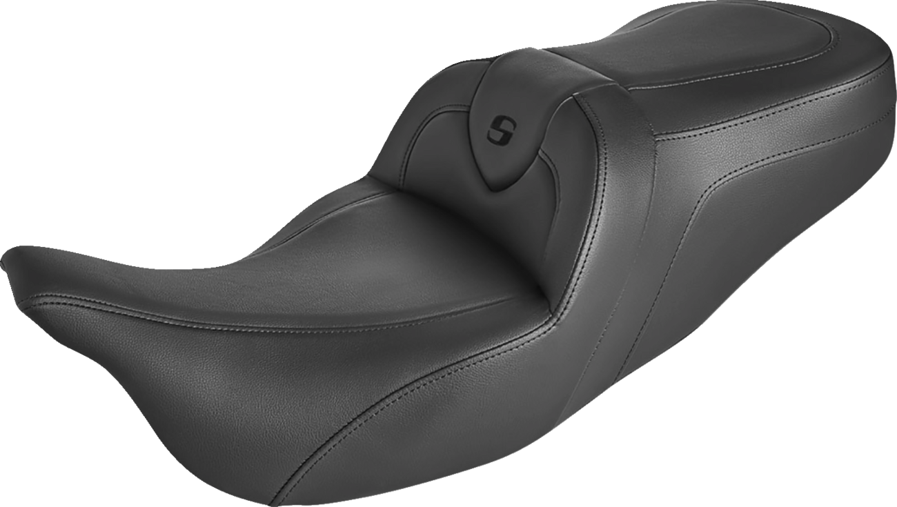 SADDLEMEN Roadsofa™ Seat - with Backrest - Lattice Stitch - FXBR/S '18-'20 818-31-182BR — image 6