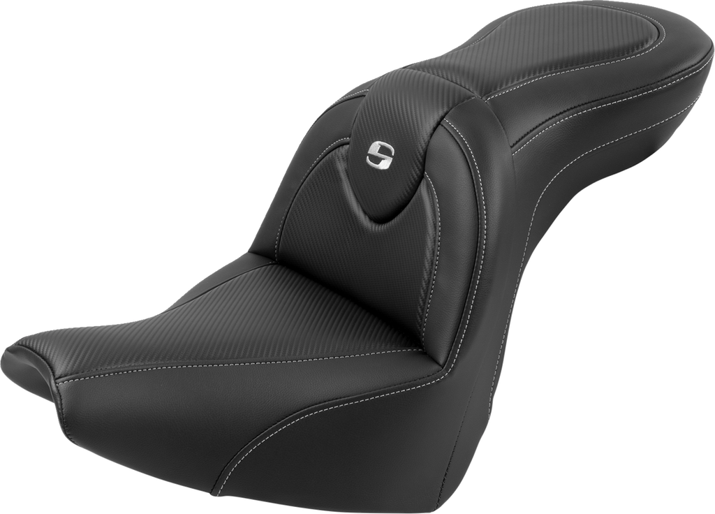 SADDLEMEN Roadsofa™ Seat - with Backrest - Carbon Fiber - FXBR/S '18-'20 818-31-185BR — image 2