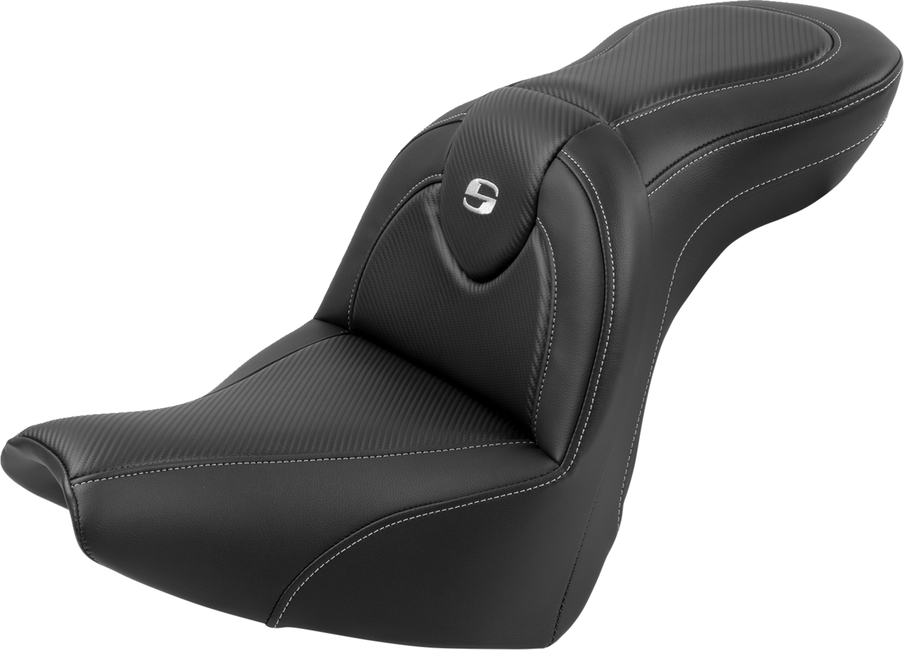 SADDLEMEN Roadsofa™ Seat - with Backrest - Carbon Fiber - FXBR/S '18-'20 818-31-185BR — image 2