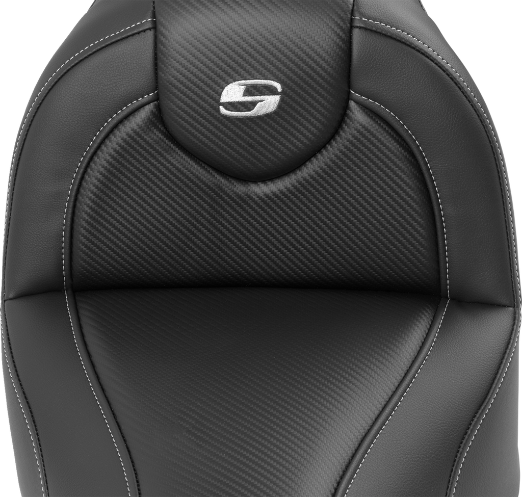 SADDLEMEN Roadsofa™ Seat - with Backrest - Carbon Fiber - FXBR/S '18-'20 818-31-185BR — image 4