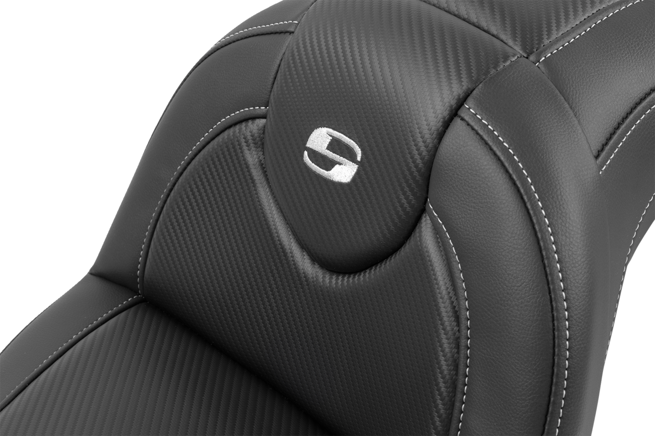 SADDLEMEN Roadsofa™ Seat - with Backrest - Carbon Fiber - FXBR/S '18-'20 818-31-185BR — image 5