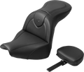 SADDLEMEN RoadSofa™ Seat - with Backrest - Black Stitch - FXBR/S '18-'20 818-31-187BR — image 1