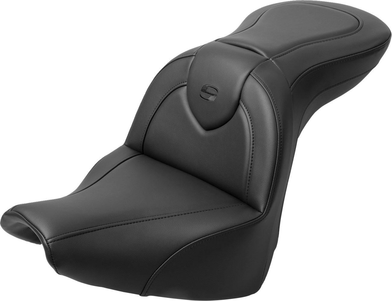 SADDLEMEN RoadSofa™ Seat - with Backrest - Black Stitch - FXBR/S '18-'20 818-31-187BR — image 2