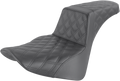 SADDLEMEN Step-Up Seat - Full Lattice Stitch - Black 818-33-175 — image 1