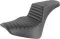 SADDLEMEN Step-Up Seat - Front Tuck-n-Roll/Rear Lattice Stitch - Black 818-33-176 — image 1