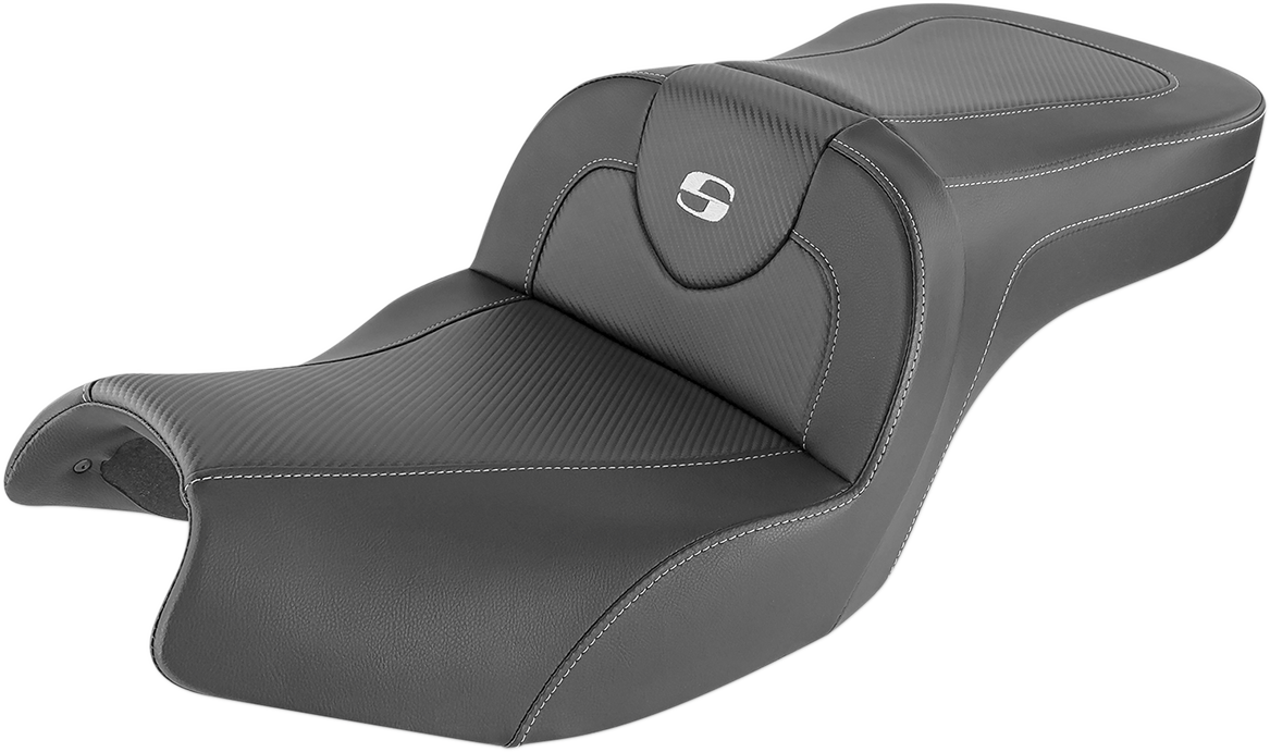 SADDLEMEN Roadsofa™ Carbon Fiber Seat - With Backrest - FL '18-'24 818-33-185BR — image 2