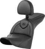 SADDLEMEN Roadsofa™ Seat - with Backrest - Plain - FL '18-'24 818-33-187BR — image 1