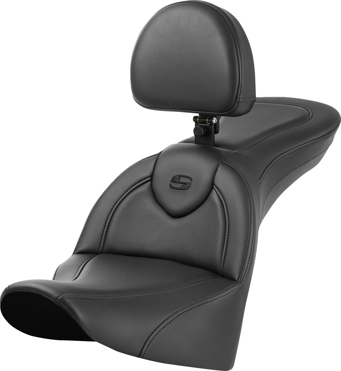 SADDLEMEN Roadsofa™ Seat - with Backrest - Plain - FL '18-'24 818-33-187BR — image 1
