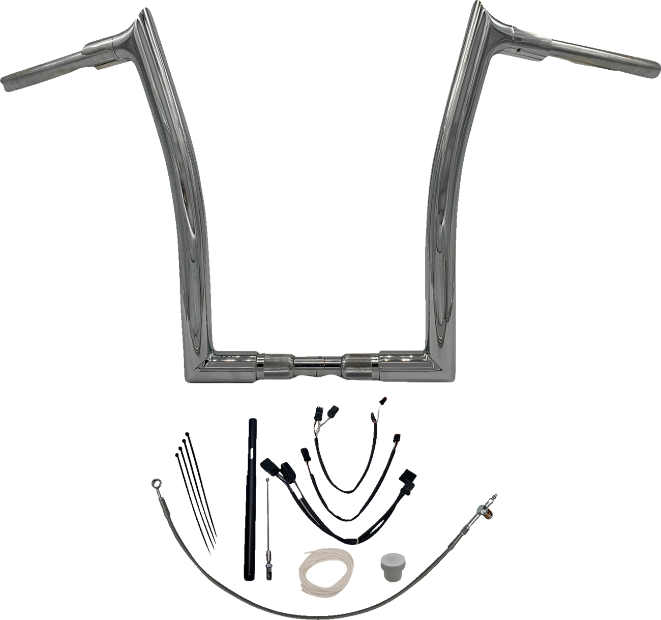 FAT BAGGERS INC. 1-1/2" EZ Install Pointed Top Handlebar Kit - 16" - Chrome 819616 — image 1