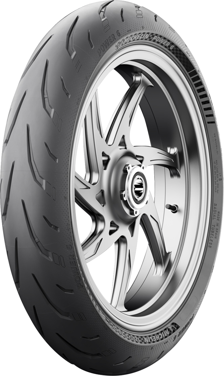 MICHELIN Tire - Power 6 - Front - 120/70ZR17 - (58W) 82063 — image 1