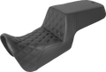 SADDLEMEN Step-Up Seat - Front Lattice Stitch/Rear Smooth - Black - Pan America '21-'24 821-34-172 — image 1