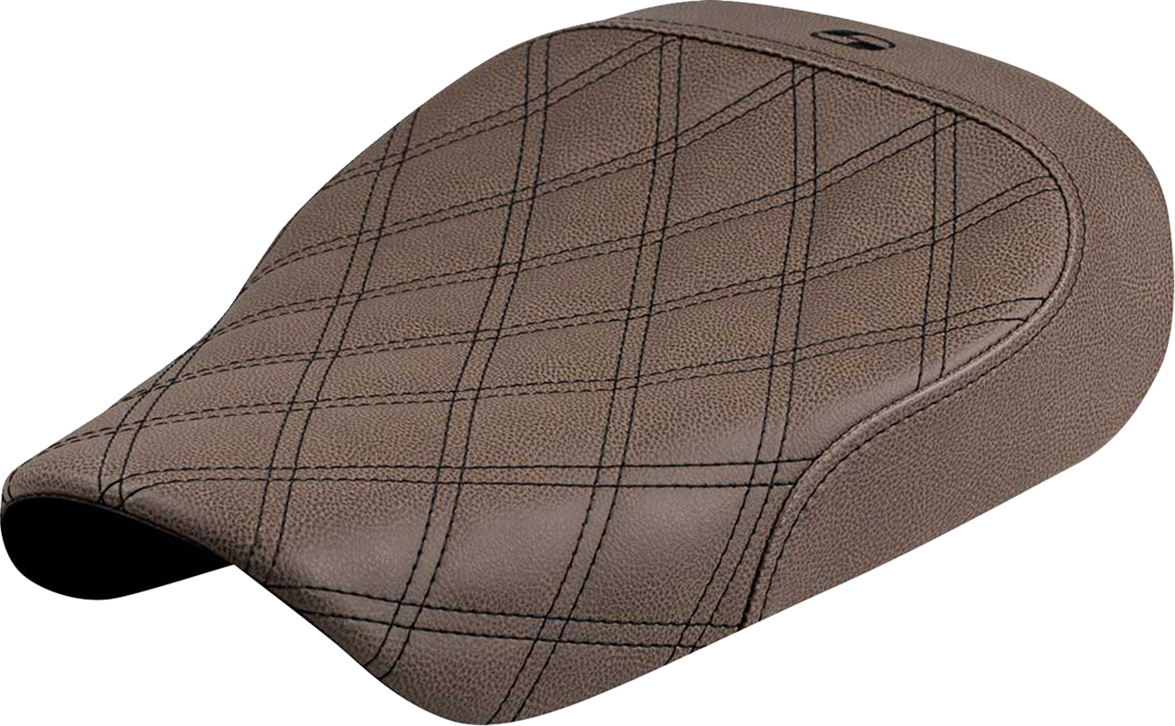 SADDLEMEN Solo Seat - Lattice Stitch - Brown - Sportster S '21-'25 821-36-002BLS — image 1