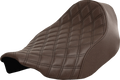 SADDLEMEN Renegade™ Solo Seat - Lattice Stitched - Brown - FLT/FLH '23-'24 823-07-002BLS — image 1