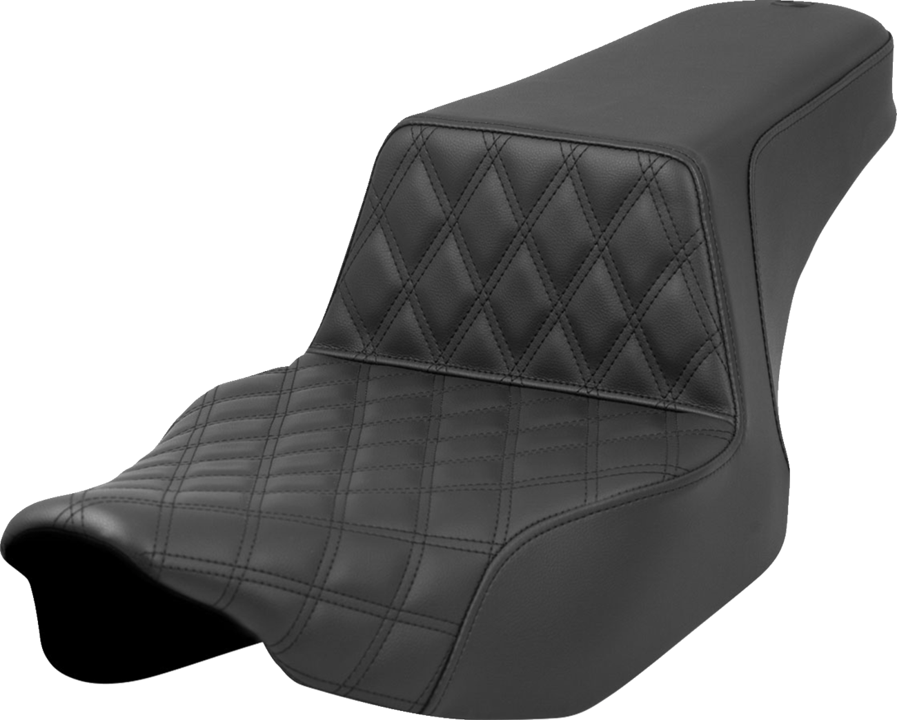 SADDLEMEN Step-Up Seat - Front Lattice Stitch - Black - FL '23-'24 823-07-172 — image 1