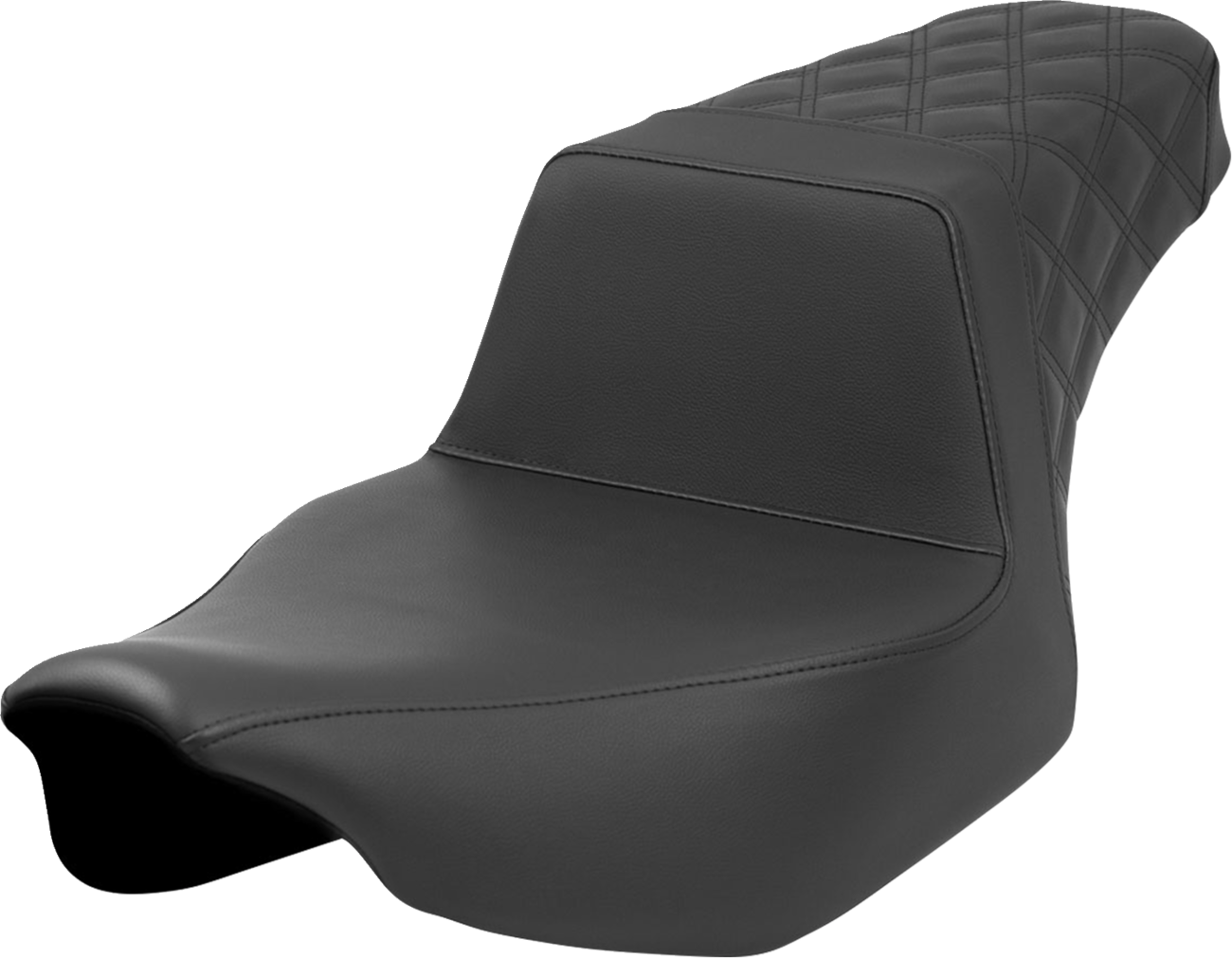 SADDLEMEN Step-Up Seat - Rear Lattice Stitch - Black - FL '23-'24 823-07-173 — image 1