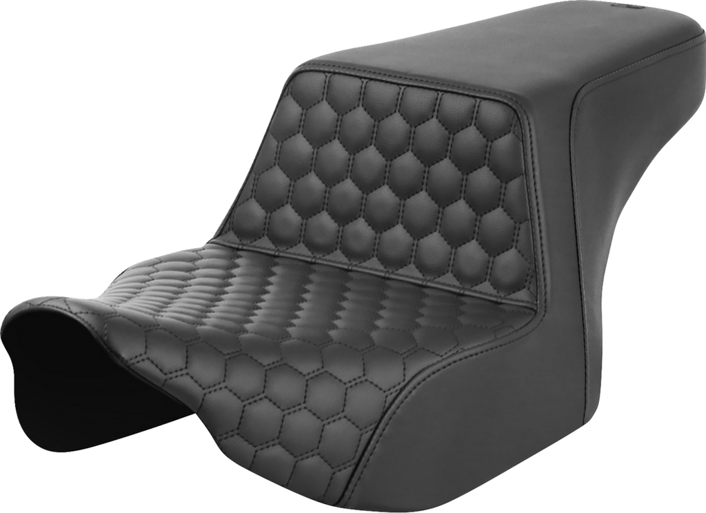 SADDLEMEN Step-Up Seat - Front Honeycomb - Black Stitching - FL '23-'24 823-07-17700 — image 1