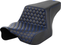SADDLEMEN Step-Up Seat - Front Honeycomb - Blue Stitching - FL '23-'24 823-07-17701 — image 1