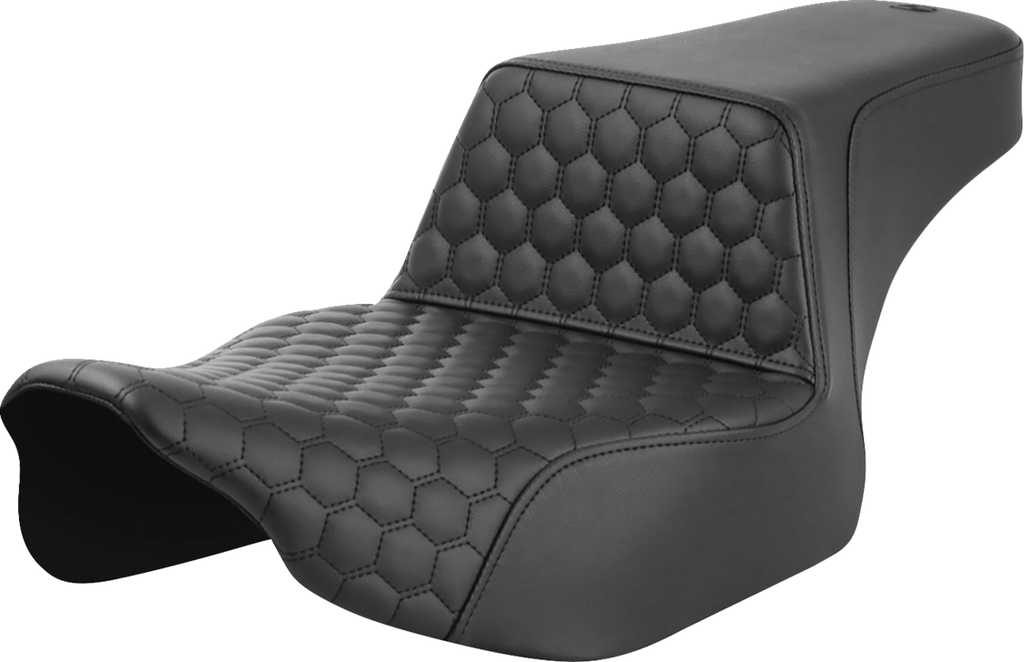 SADDLEMEN Step-Up Seat - Extended Reach - Front Honeycomb - Black Stitch - FL '23-'24 823-07-17800 — image 1