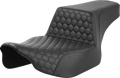 SADDLEMEN Step-Up Seat - Extended Reach - Front Honeycomb - Black Stitch - FL '23-'24 823-07-17800 — image 1