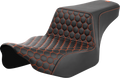 SADDLEMEN Step-Up Seat - Extended Reach - Front Honeycomb - Orange Stitch - FL '23-'24 823-07-17803 — image 1