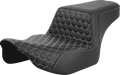 SADDLEMEN Step-Up Seat - Extended Reach - Front Honeycomb - Silver Stitch - FL '23-'24 823-07-17805 — image 1