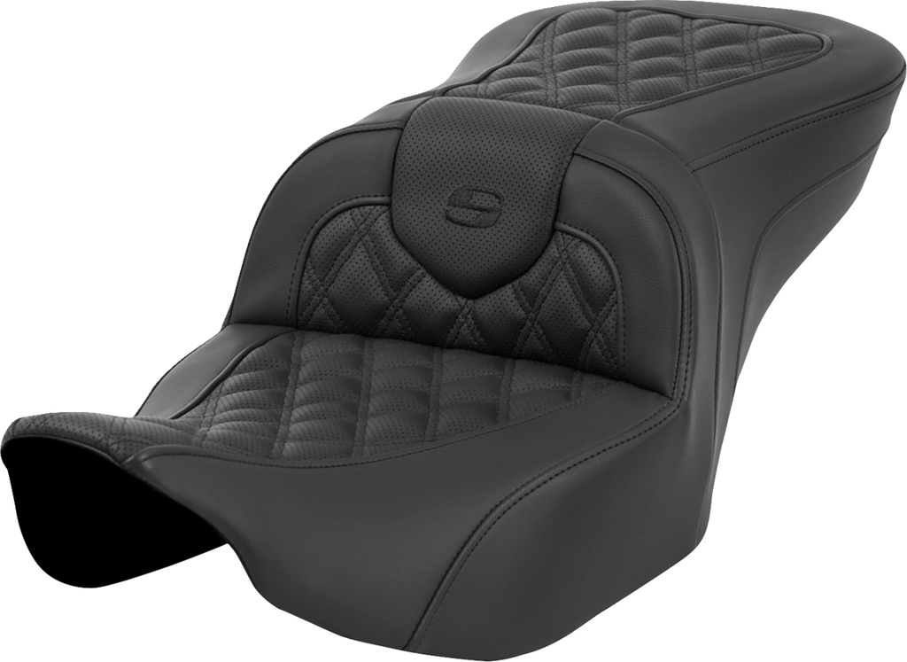 SADDLEMEN Roadsofa™ Seat - without Backrest - Lattice Stitch - Black - FL '23-'24 823-07-182 — image 1