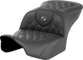 SADDLEMEN Roadsofa™ Seat - without Backrest - Gray Lattice Stitch - FLTR/FLHX '23-'24 823-07-18202 — image 1