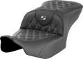 SADDLEMEN RoadSofa™ Seat - without Backrest - Lattice Stitch - Silver Stitch - FLTR/FLHX '23-'24 823-07-18205 — image 1