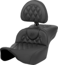 SADDLEMEN Heated RoadSofa™ Seat - Extended Reach - Lattice Stitch - w/ Backrest - FLT/FLH ’23-‘24 823-07-184C0 — image 1