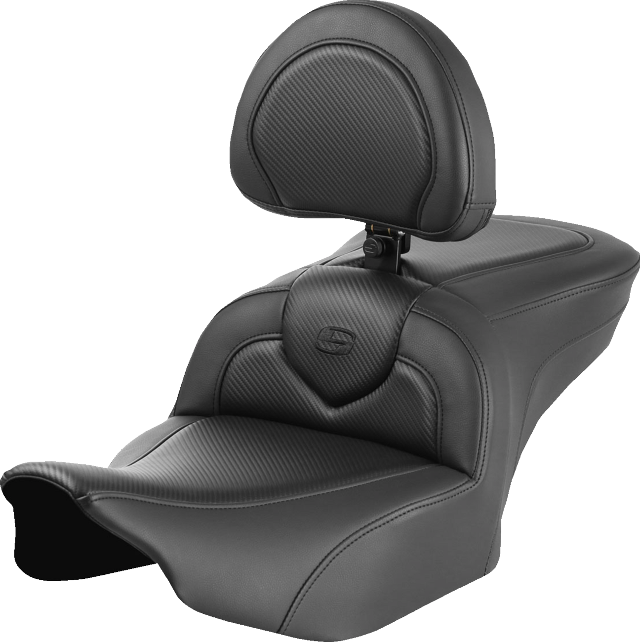 SADDLEMEN RoadSofa™ Seat - Carbon Fiber - with Backrest - FLTR/FLHX '23-'24 823-07-185B0 — image 1