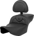 SADDLEMEN Roadsofa™ Extended Reach Seat - Black Stitch - with Backrest - FL '23-'24 823-07-188BR — image 1