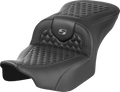 SADDLEMEN Roadsofa™ Seat - without Backrest - Honeycomb - Gray Stitch - FLTR/FLHX '23-'24 823-07-18902 — image 1
