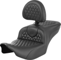 SADDLEMEN Roadsofa™ Seat - with Backrest - Honeycomb - FLTR/FLHX '23-'24 823-07-189B0 — image 1
