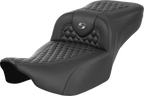 SADDLEMEN Roadsofa™ Extended Reach Seat - without Backrest - Honeycomb - Dark Gray Stitch - FLTR/FLHX '23-'24 823-07-19002 — image 1