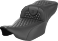 SADDLEMEN Heated RoadSofa™ Seat - Extended Reach - Honeycomb Stitch - w/o Backrest - FLT/FLH ’23-‘24 823-07-190A0 — image 1