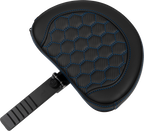SADDLEMEN Roadsofa™ Extended Reach Seat - with Backrest - Honeycomb - Blue Stitch - FLTR/FLHX '23-'24 823-07-190B1 — image 3