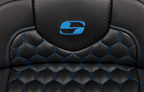 SADDLEMEN Roadsofa™ Extended Reach Seat - with Backrest - Honeycomb - Blue Stitch - FLTR/FLHX '23-'24 823-07-190B1 — image 5