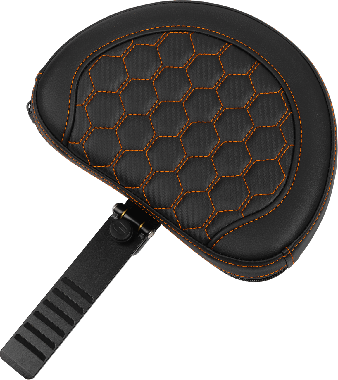 SADDLEMEN Roadsofa™ Extended Reach Seat - with Backrest - Honeycomb - Orange Stitch - FLTR/FLHX '23-'24 823-07-190B3 — image 3