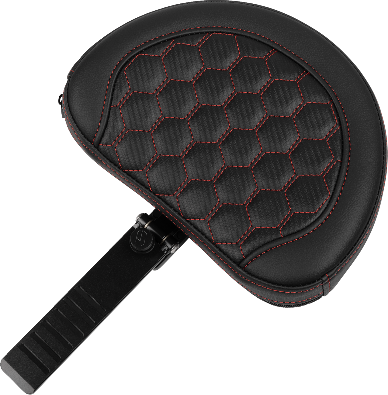 SADDLEMEN Roadsofa™ Extended Reach Seat - with Backrest - Honeycomb - Red Stitch - FLTR/FLHX '23-'24 823-07-190B4 — image 3