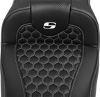 SADDLEMEN Roadsofa™ Extended Reach Seat - with Backrest - Honeycomb - White Stitch - FLTR/FLHX '23-'24 823-07-190B6 — image 4