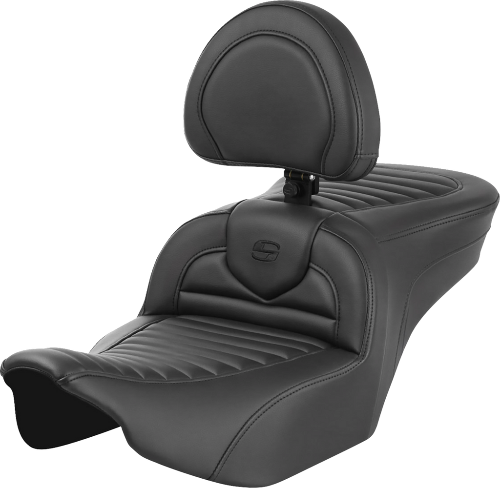 SADDLEMEN Roadsofa™ Seat - with Backrest - Tuck-n-Roll - FLTR/FLHX '23-'24 823-07-202B0 — image 1
