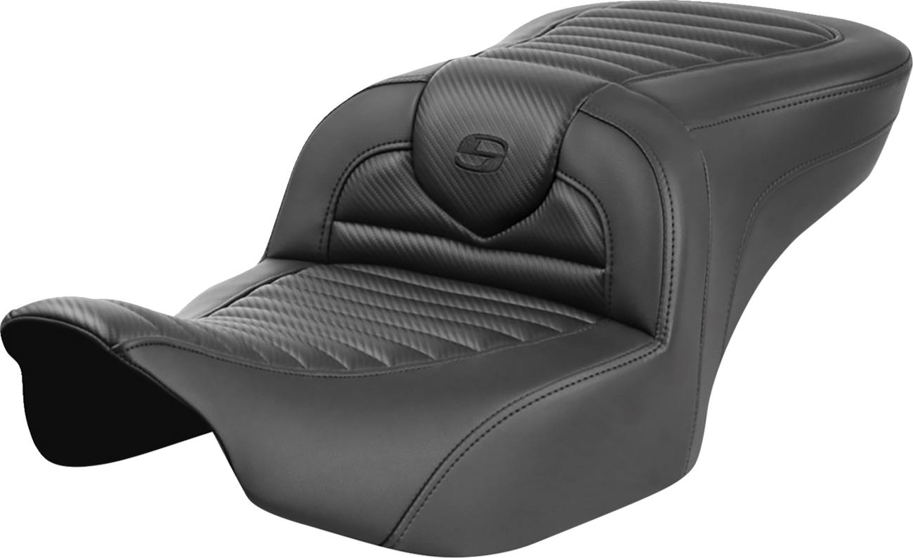 SADDLEMEN Roadsofa™ Seat - without Backrest - Tuck-n-Roll - Carbon Fiber - FLTR/FLHX '23-'24 823-07-20400 — image 1