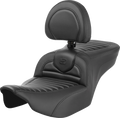 SADDLEMEN Roadsofa™ Seat - with Backrest - Tuck-n-Roll - Carbon Fiber - FLTR/FLHX '23-'24 823-07-204B0 — image 1