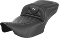SADDLEMEN Roadsofa™ Extended Reach Seat - without Backrest - Tuck-n-Roll - Carbon Fiber - FLTR/FLHX '23-'24 823-07-20500 — image 1